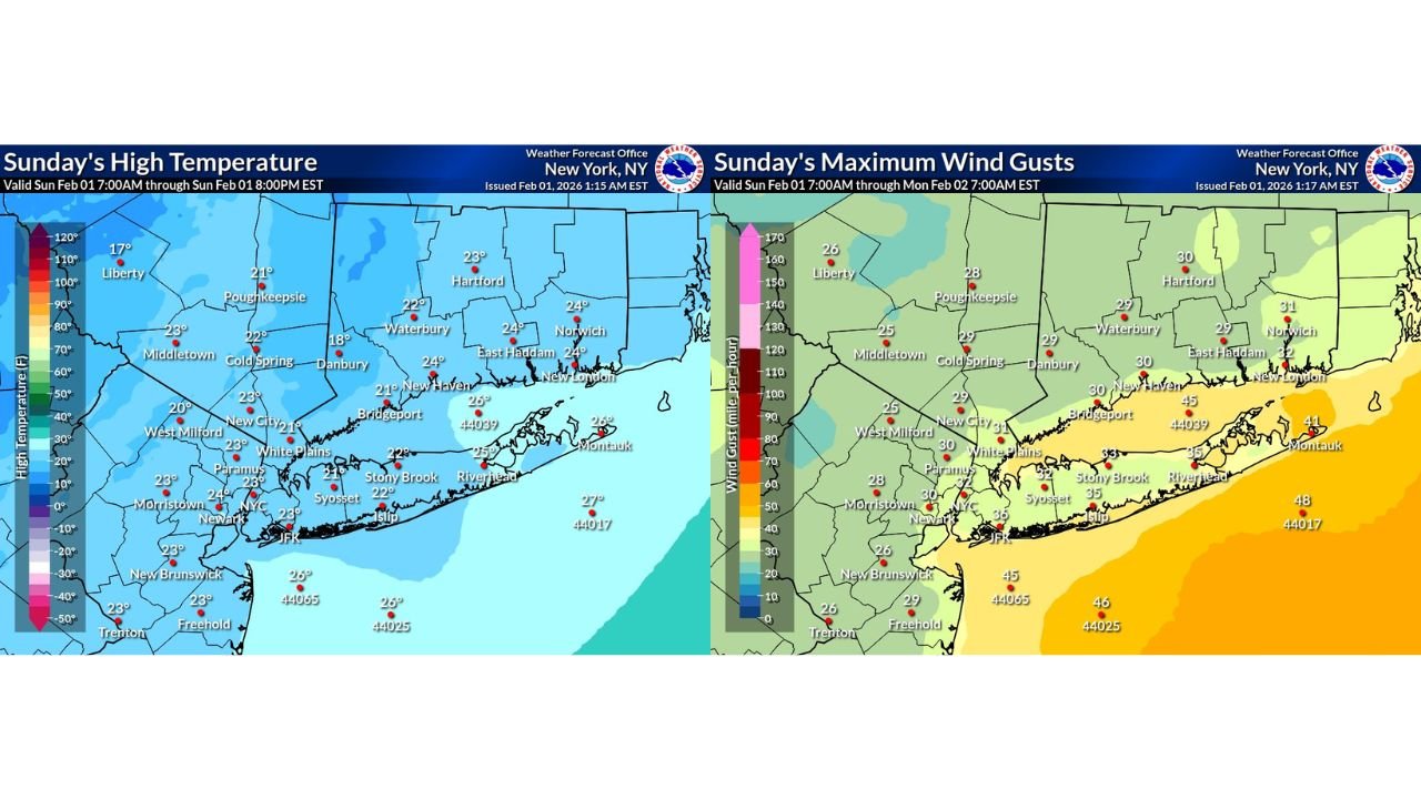 Bitter Arctic Air Locks in Low-20s Highs Across New York, New Jersey and Connecticut as Gusty Winds Drive Wind Chills Into Single Digits
