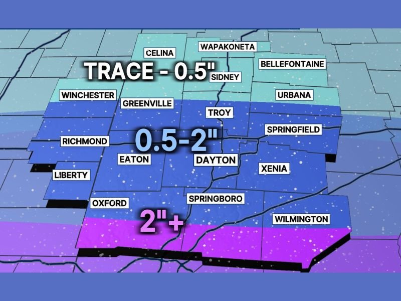 Cincinnati-Area Snow Band Could Drop 2+ Inches Tuesday as Winter Weather Advisory Targets Butler, Clinton and Warren Counties